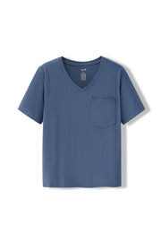 Women's Oversized V-Neck Tee in Oxford
