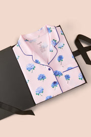 Women's Short Sleeve Pajama Set in Sakura Hydrangea