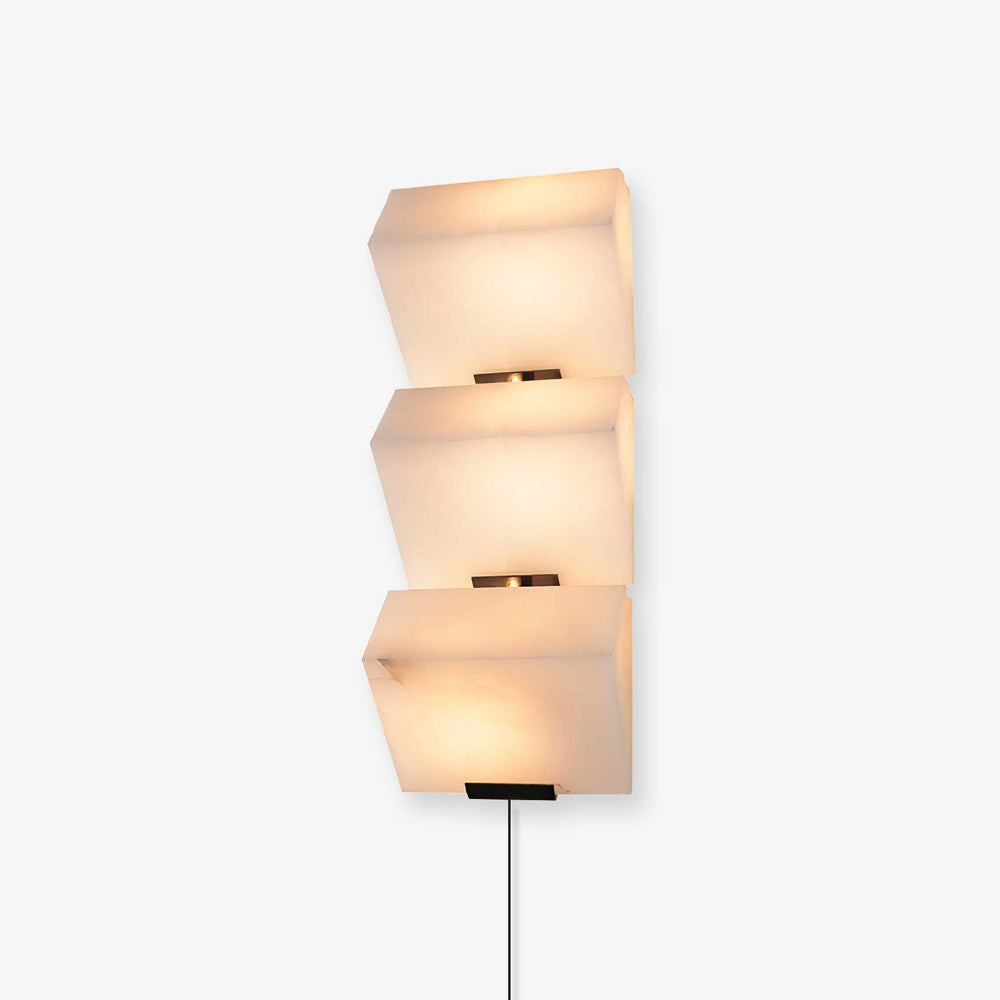 Alabaster Staircase Plug-in Wall Lamp