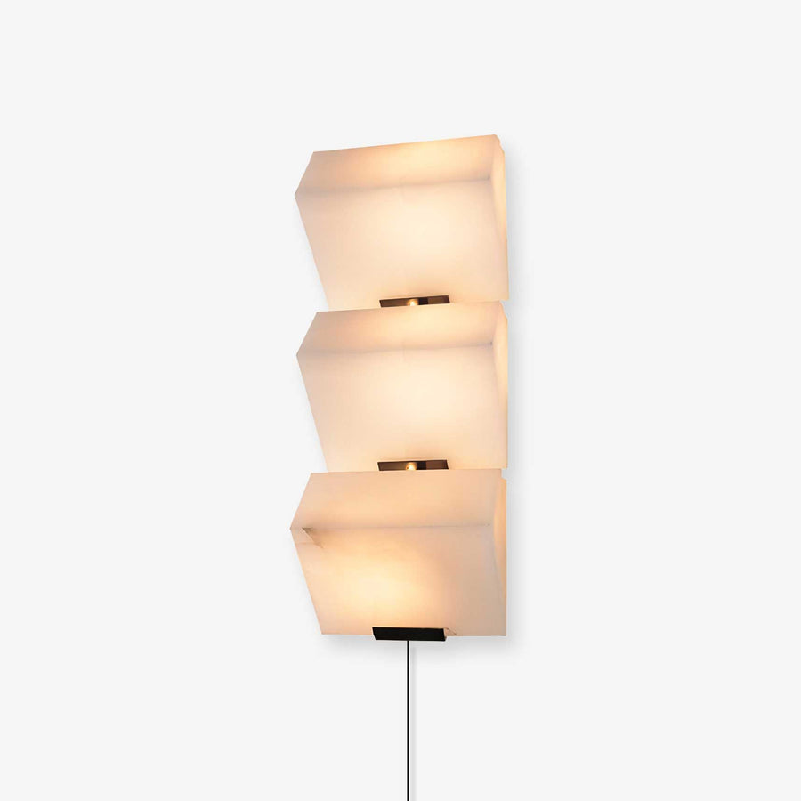Alabaster Staircase Plug-in Wall Lamp