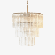 Tiered Tube Glass Chandelier