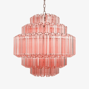 Pink Palermo Glass Chandelier
