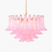 Fiora Pink Glass Chandelier