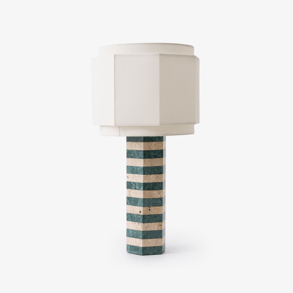 Modari Striped Stone Table Lamp