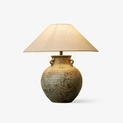 Verdigris Handle Table Lamp