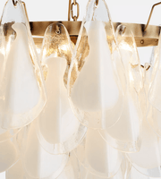 Lunara White Glass Chandelier