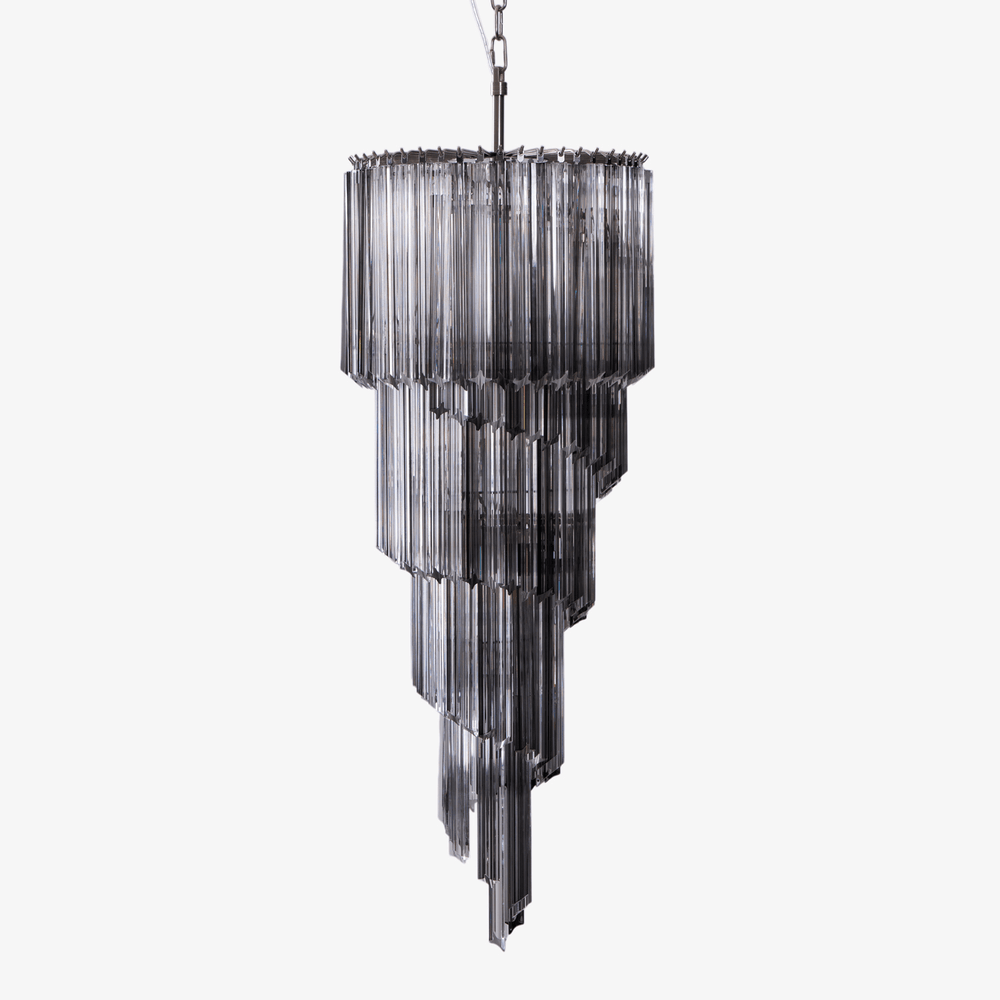 Lucente Noir Spiral Chandelier