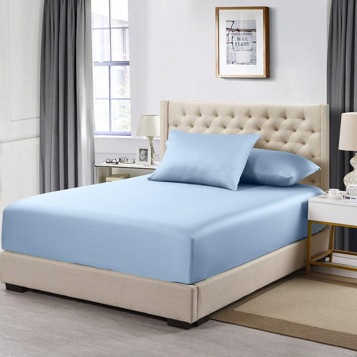 Cotton Fitted Sheet Only (11-16 inches) - Solid 600 Thread Count
