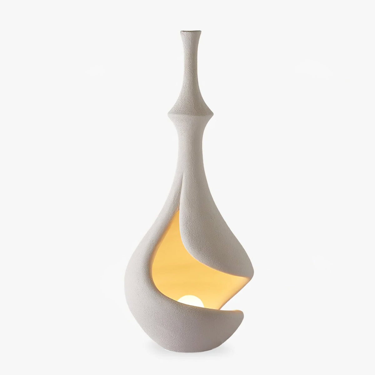 White Sere Vase Floor Lamp