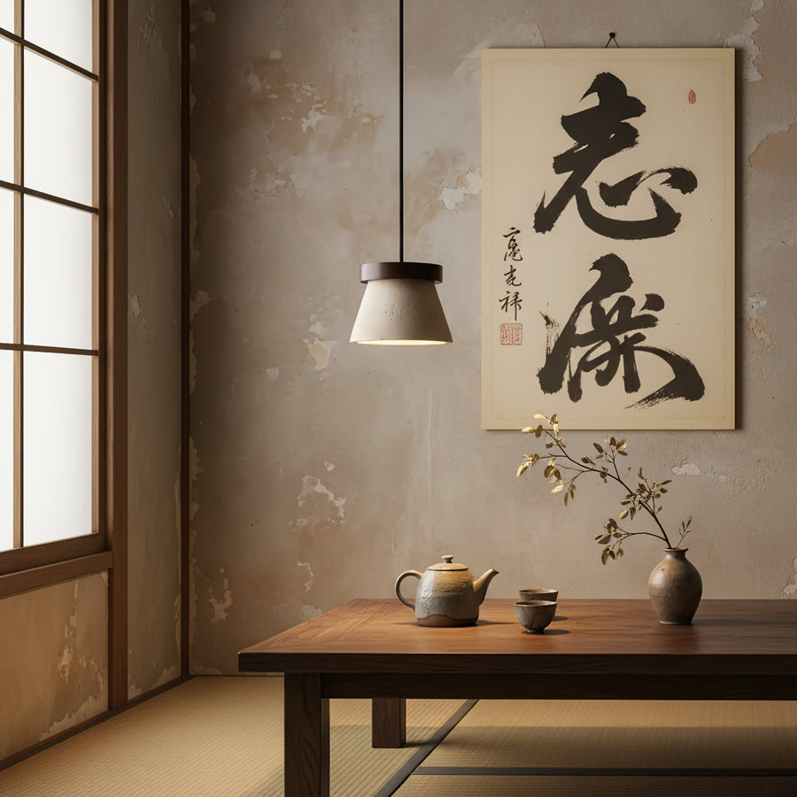Travertine Cone Ring Pendant Light