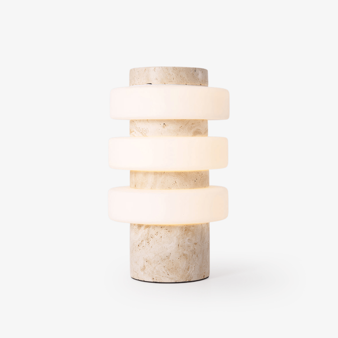 Saturn Travertine Table Lamp