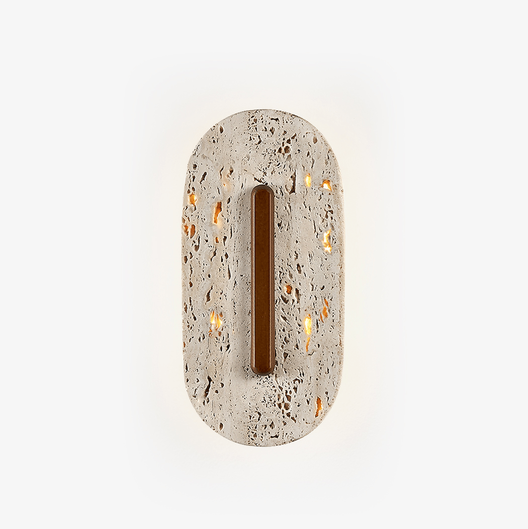 Ovale Travertine Wall Lamp