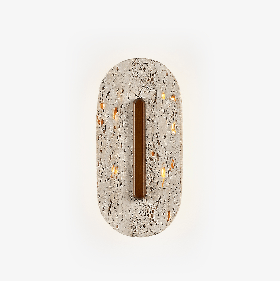 Ovale Travertine Wall Lamp
