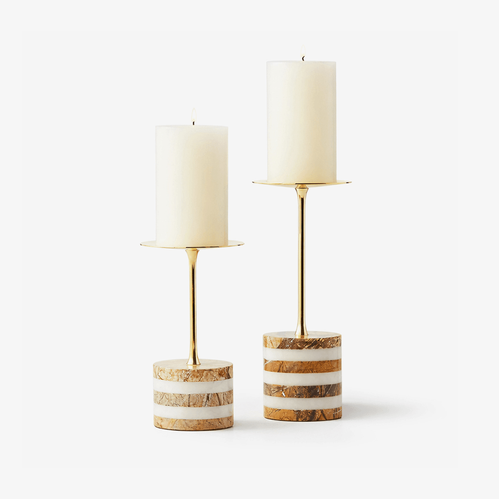 Strata Rise Marble Candle Holder