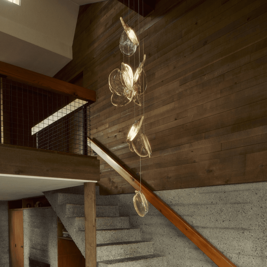 Luminous Glass Petals Pendant Lamp