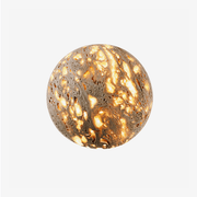 Luma Vein Stone Sphere Wall Light
