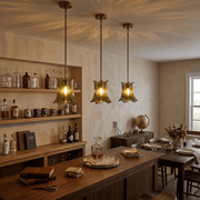 Olive Petal Glass Pendant Lamp