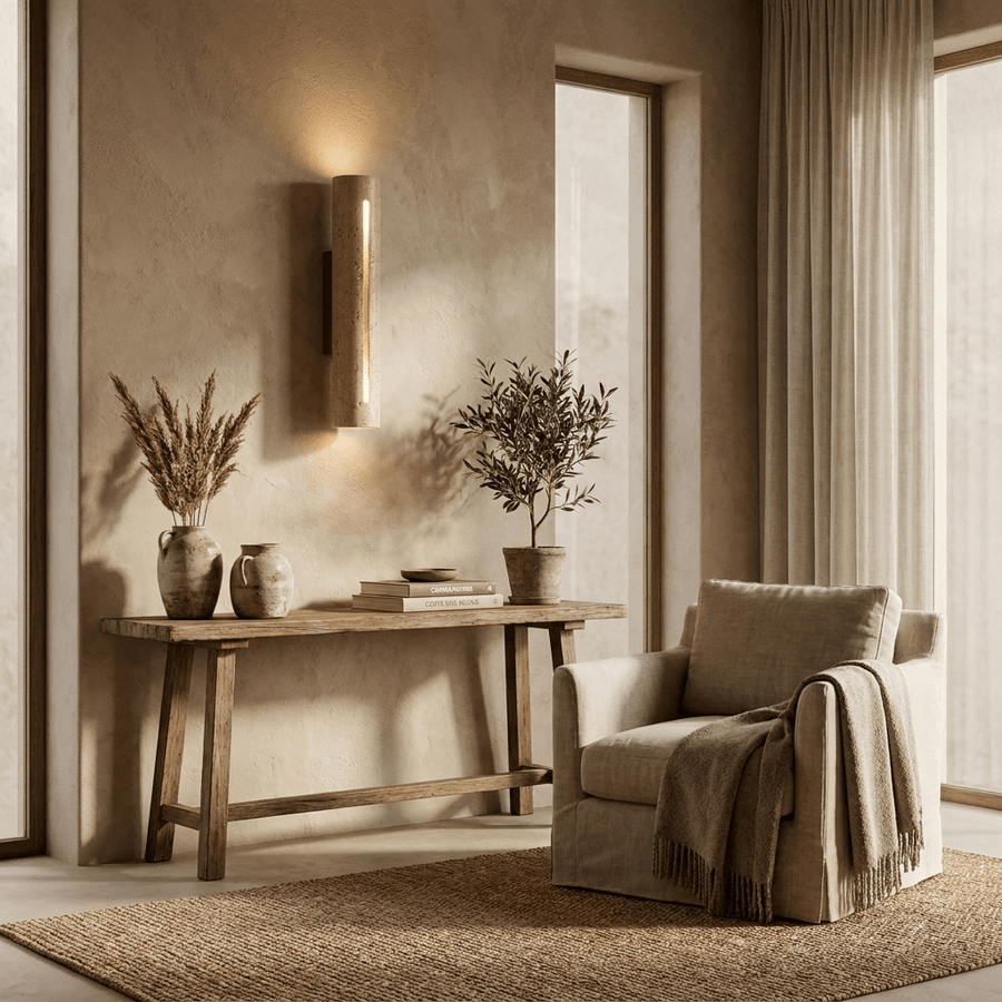 Slot Travertine Wall Sconce