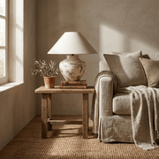 Calcina Whitewashed Ceramic Table Lamp