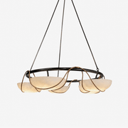 Alabaster Bowl Ring Chandelier