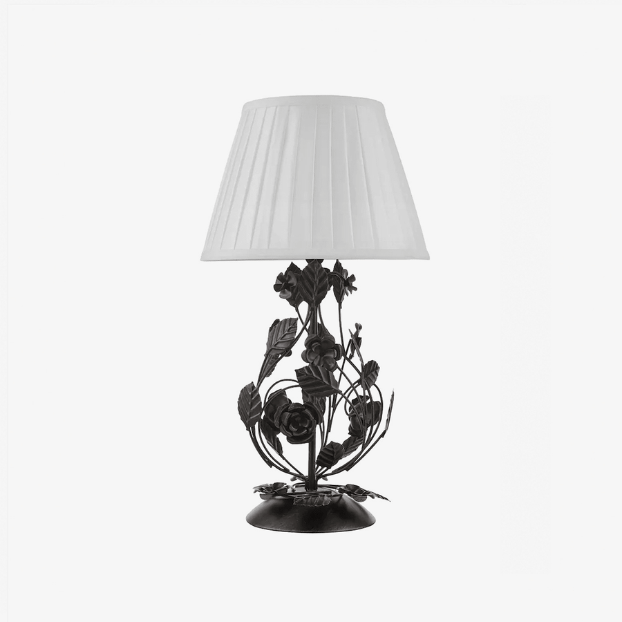 Rosaspina Wrought Iron Rose Table Lamp