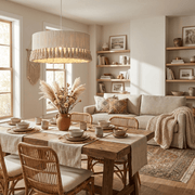 Cotton Fringe Drum Pendant Lamp