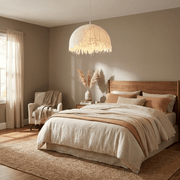 Serelle Fringed Mulberry Silk Pendant Light