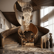 Celestia LED Glass Rain Chandelier