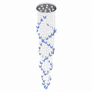 Elyndra LED K9 Crystal Column Chandelier