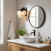 Rosette Alabaster Disc Sconce