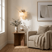 Rosette Alabaster Disc Sconce