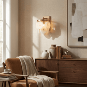 Rosette Alabaster Disc Sconce