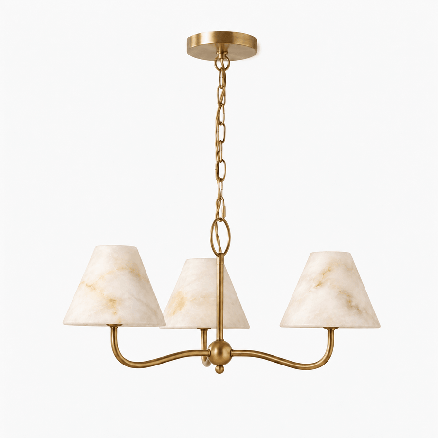 Fenwick Alabaster Cone Chandelier