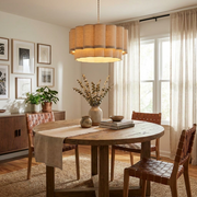 Corolla Fluted Linen Pendant Lamp