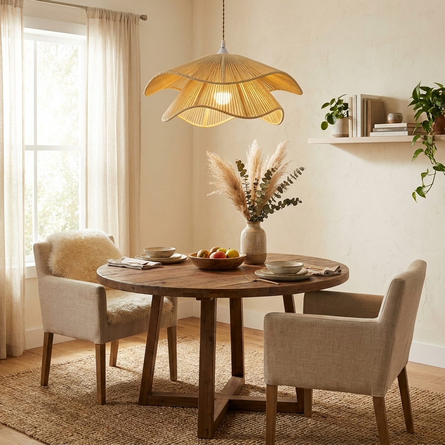 Corolla Cotton Cord Pendant Lamp