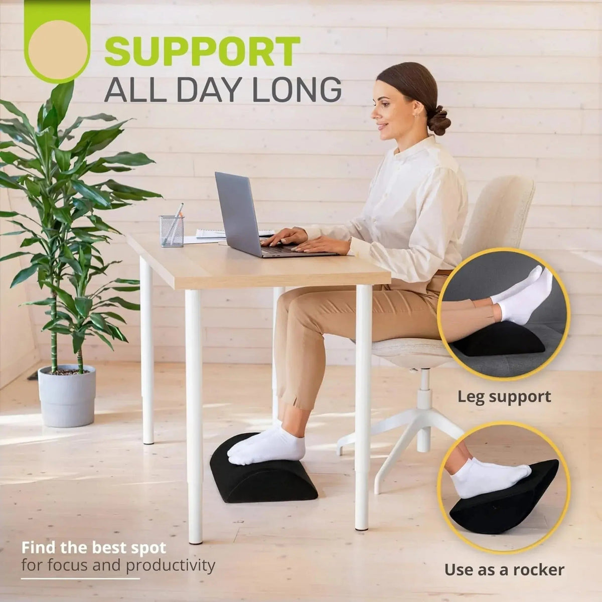 Sleepwyn Adjustable Under-Desk Comfort Rest Cushion