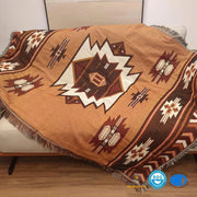 Sleepwyn Brown Aztec Reversible Woven Throw Blanket