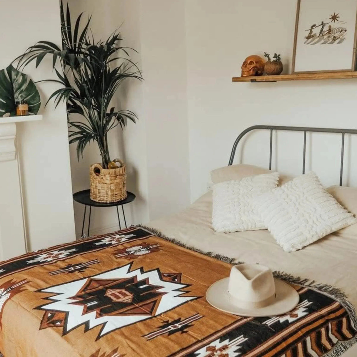 Sleepwyn Brown Aztec Reversible Woven Throw Blanket