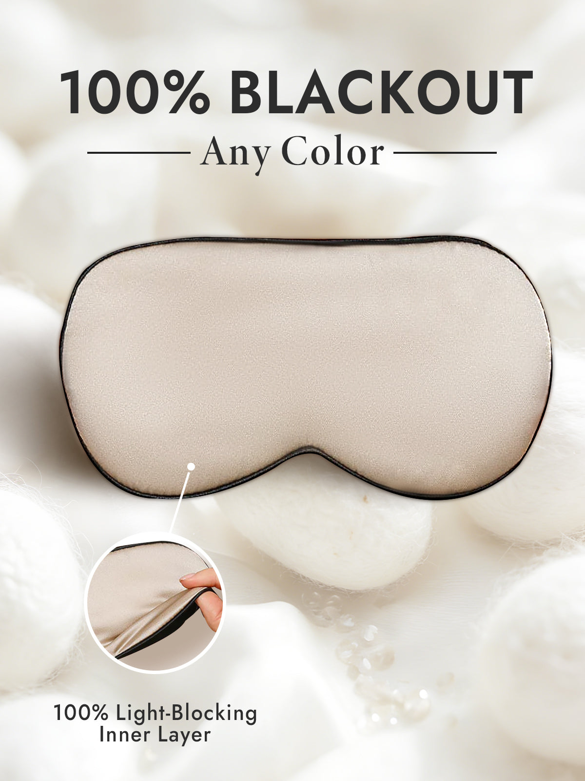 100% Mulberry Silk Elastic Band Sleep Eye Mask