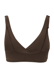 Women's Cross Front Bralette in Toffee