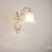 2-Light European White Bell-Shaped LED Vanity Light