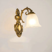 2-Light European White Bell-Shaped LED Vanity Light