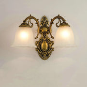 2-Light European White Bell-Shaped LED Vanity Light