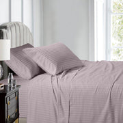 Split Queen Sheet Set Stripe 608 Thread Count