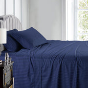 Top Split (Flex) King Sheet Set Luxury 608 Thread Count Damask Stripe