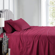 Top Split (Flex) King Sheet Set Luxury 608 Thread Count Damask Stripe