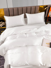 22Momme 4Pcs Silk Set Duvet Cover+Fitted Sheet+2x Pillowcases