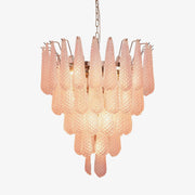 Pink Glass Dewdrop Chandelier