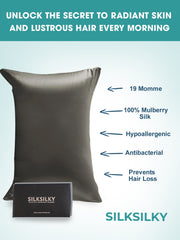 100% Mulberry Silk Pillowcase with Envelope Closure