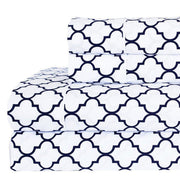 Quatrefoil Printed Percale Sheets Set – Meridian